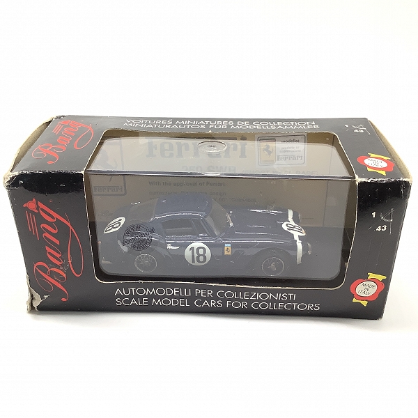 実際に弊社で買取させて頂いたBANG/バン FERRARI 250 SWB LE MAN 61 ミニカー 1/43の画像 1枚目
