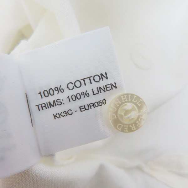 実際に弊社で買取させて頂いたdunhill/ダンヒル ポロシャツ ホワイト/Mの画像 3枚目