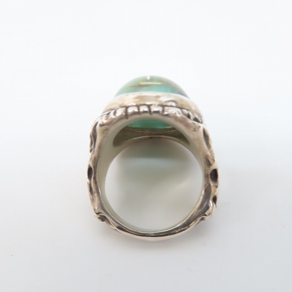 実際に弊社で買取させて頂いた【ギャラ付】アレックスストリーター 2022年SPストーン アマゾナイト エンジェルハートリング カセドラルスター/18.5-19号の画像 3枚目