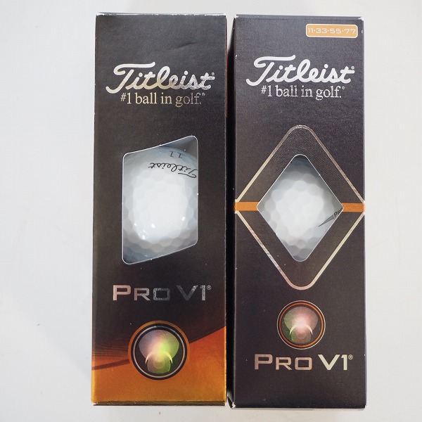 実際に弊社で買取させて頂いた【未使用/オウンネーム含む】Titleist/タイトリスト PRO V1 ゴルフボール ホワイト 2スリーブ