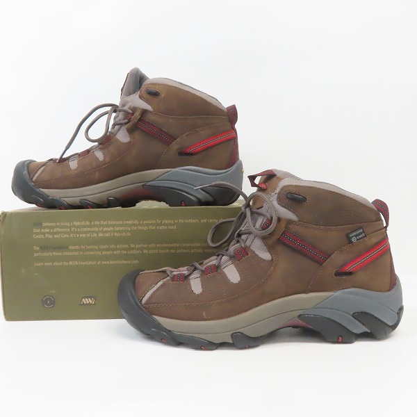 実際に弊社で買取させて頂いた【観賞用】KEEN/キーン ターギーⅡミッド オールレザー トレッキング シューズ 1217-WLNT /28の画像 3枚目