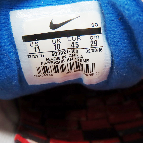 実際に弊社で買取させて頂いたNIKE×atmos/ナイキ×アトモス AIR MAX 1 PRNT/エアマックス1 プリント AQ0927-100/29の画像 5枚目