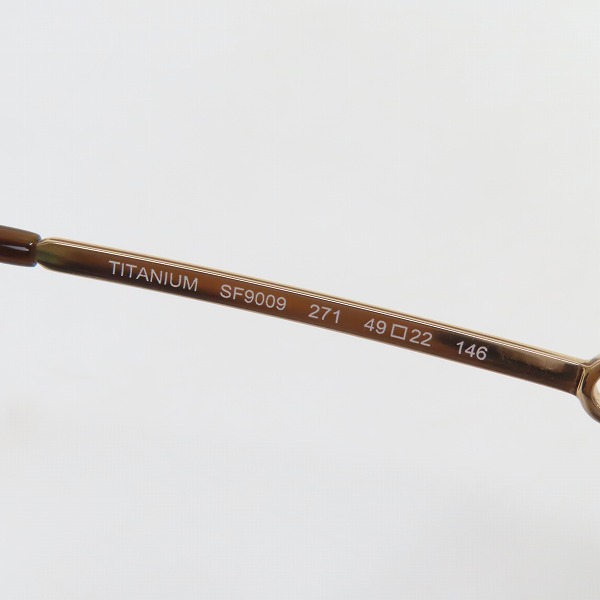 実際に弊社で買取させて頂いた999.9×Salvatore Ferragamo/フォーナインズ×サルヴァトーレフェラガモ 度入り眼鏡/メガネフレーム/アイウェア SF9009 271の画像 7枚目