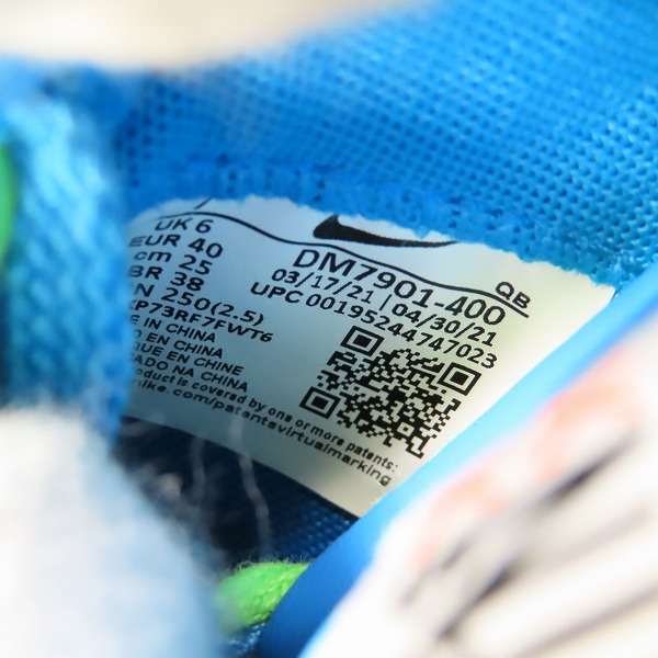 実際に弊社で買取させて頂いたNIKE×KAWS×sacai/ナイキ×カウズ×サカイ BLAZER LOW/ブレーザーロー ネプチューンブルー DM7901-400/25の画像 5枚目