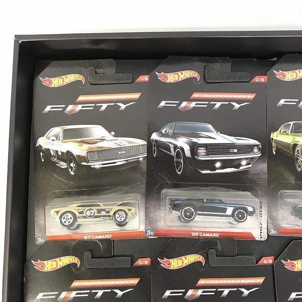 実際に弊社で買取させて頂いた【未開封】Camaro×Hot Wheels/カマロ×ホットホイールズ 50周年記念車 DWC85 8台 ミニカー 本付きの画像 4枚目