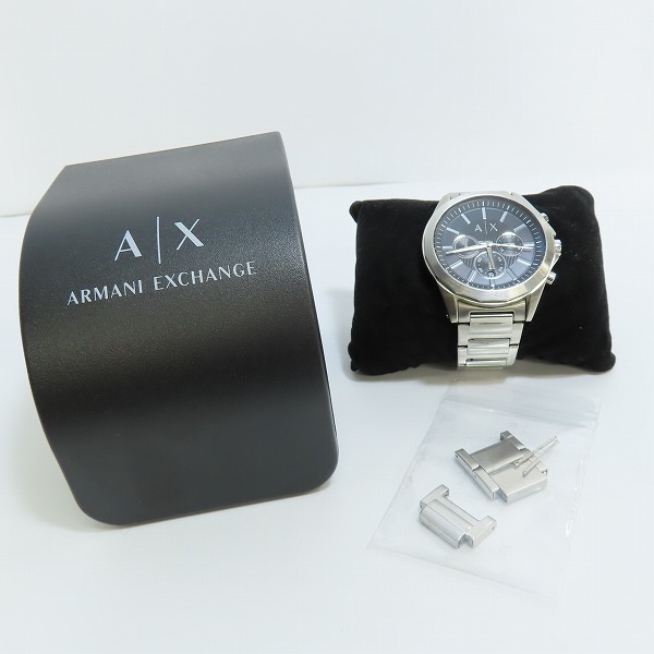 実際に弊社で買取させて頂いたARMANI EXCHANGE/アルマーニ エクスチェンジ クロノグラフ メンズ腕時計 ブラック文字盤 クオーツ AX2600の画像 8枚目