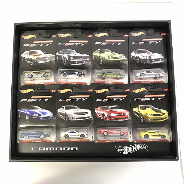 実際に弊社で買取させて頂いた【未開封】Camaro×Hot Wheels/カマロ×ホットホイールズ 50周年記念車 DWC85 8台 ミニカー 本付きの画像 3枚目