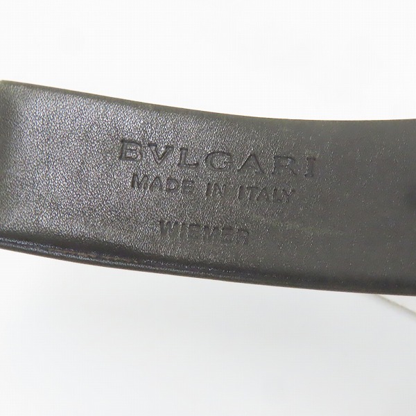 実際に弊社で買取させて頂いたBVLGARI/ブルガリ WIEMER ロゴバックル レザー ベルトの画像 5枚目