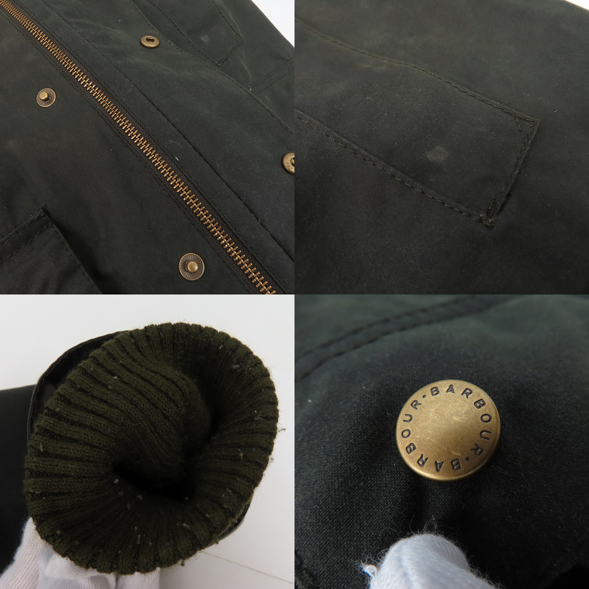 実際に弊社で買取させて頂いたBARBOUR/バブアー BEDALE WAX JACKET/ビデイル ワックスジャケット/2102027/UK10の画像 9枚目
