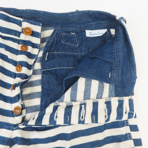 実際に弊社で買取させて頂いたSUGAR CANE/シュガーケーン ボーダー マリーン ショートパンツ /W32の画像 5枚目