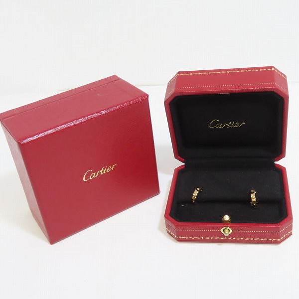 実際に弊社で買取させて頂いたCartier/カルティエ K18/AU750 ミニラブピアスの画像 9枚目