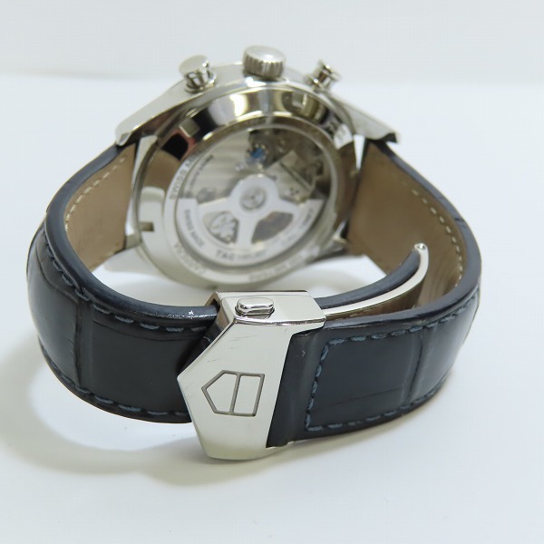 実際に弊社で買取させて頂いたTAG HEUER/タグホイヤー カレラ クロノグラフ 自動巻き 青文字盤 CAL.1887 CAR2115-0の画像 2枚目