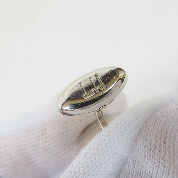 実際に弊社で買取させて頂いたDUNHILL/ダンヒル カフスボタン Ag925 シルバー×ブルーの画像 6枚目