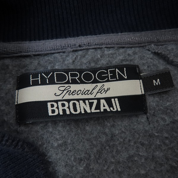 実際に弊社で買取させて頂いたHYDROGEN/ハイドロゲン BRONZAJI ブロンザージ エンブレム ワッペン ジップアップ フリースブルゾン/Mの画像 2枚目