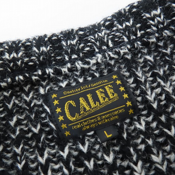 実際に弊社で買取させて頂いたCALEE/キャリー ニット/セーター ブラック/ホワイト/Lの画像 2枚目