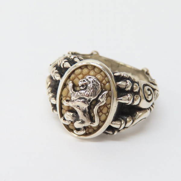実際に弊社で買取させて頂いたレザーズアンドトレジャーズ スモール スペシャルエディションリング w/ライオン/スティングレイ 22号