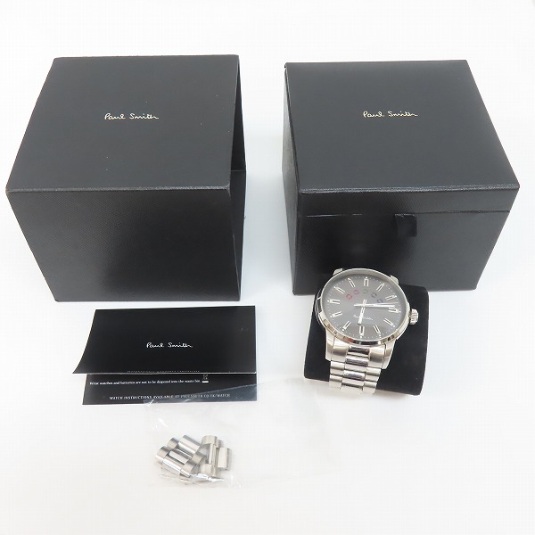 実際に弊社で買取させて頂いたPaul Smith/ポールスミス BLOCK/ブロック クォーツ 腕時計 P10024の画像 8枚目