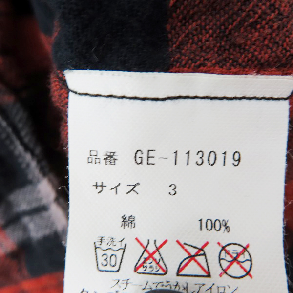 実際に弊社で買取させて頂いたGOOD ENOUGH/グッドイナフ 長袖 チェックシャツ/3の画像 3枚目