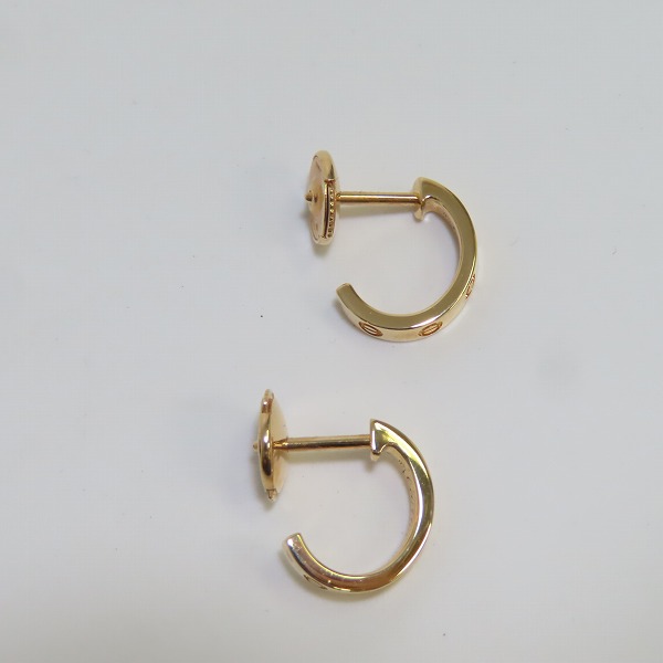 実際に弊社で買取させて頂いたCartier/カルティエ K18/AU750 ミニラブピアスの画像 1枚目