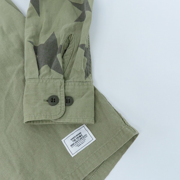 実際に弊社で買取させて頂いたTHE CRIMIE/ザクライミー ミリタリーシャツ C1E7-SH01/Mの画像 8枚目