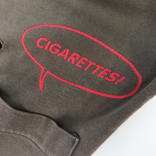 実際に弊社で買取させて頂いたNUMBER (N)INE/ナンバーナイン 初期/01SS TIME/タイム期 CIGARETTES 穴あき加工  ロゴ プリントTシャツ/2の画像 4枚目