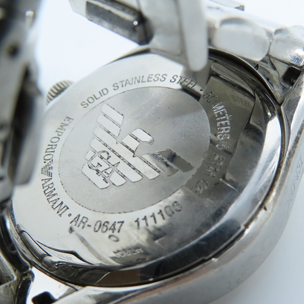 実際に弊社で買取させて頂いたEMPORIO ARMANI/エンポリオ・アルマーニ 腕時計 AR-0647【動作未確認】の画像 4枚目