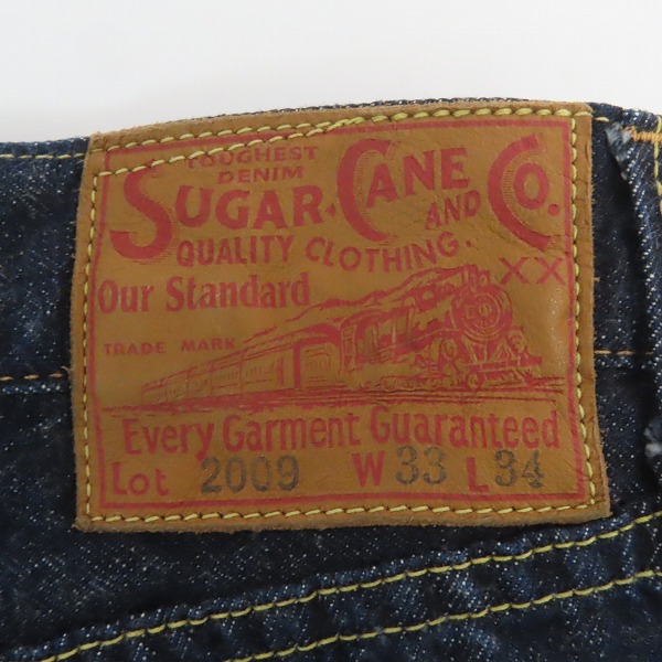 実際に弊社で買取させて頂いたSUGAR CANE/シュガーケーン Lot 2009 ボタンフライ デニムパンツ/W33L34の画像 2枚目