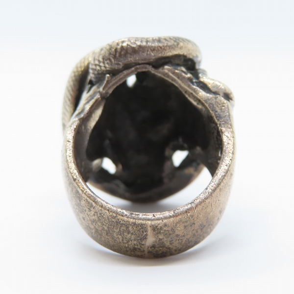 実際に弊社で買取させて頂いたCRAZY PIG DESIGNS/クレイジーピッグ スカル＆スネークリング 18.5-20号の画像 3枚目