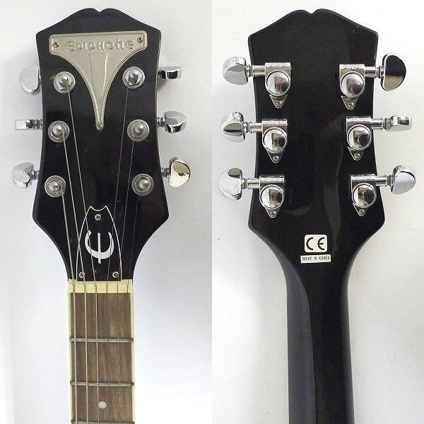 実際に弊社で買取させて頂いた★Epiphone/エピフォン WILDKAT TB/ワイルドキャット Bigsby セミアコ エレキギター ハードケース付の画像 2枚目