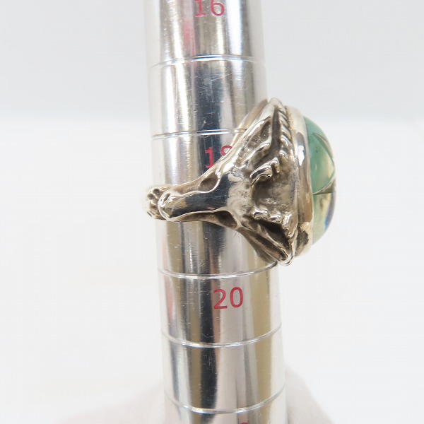 実際に弊社で買取させて頂いた【ギャラ付】アレックスストリーター 2022年SPストーン アマゾナイト エンジェルハートリング カセドラルスター/18.5-19号の画像 6枚目