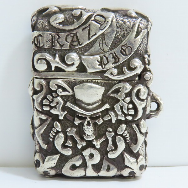 実際に弊社で買取させて頂いたCRAZY PIG DESIGNS/クレイジーピッグ ZIPPO/ジッポー オイルライターの画像 2枚目