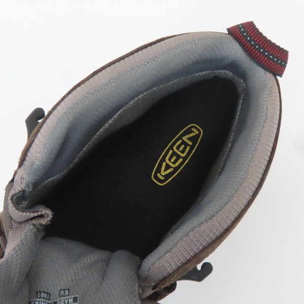 実際に弊社で買取させて頂いた【観賞用】KEEN/キーン ターギーⅡミッド オールレザー トレッキング シューズ 1217-WLNT /28の画像 4枚目