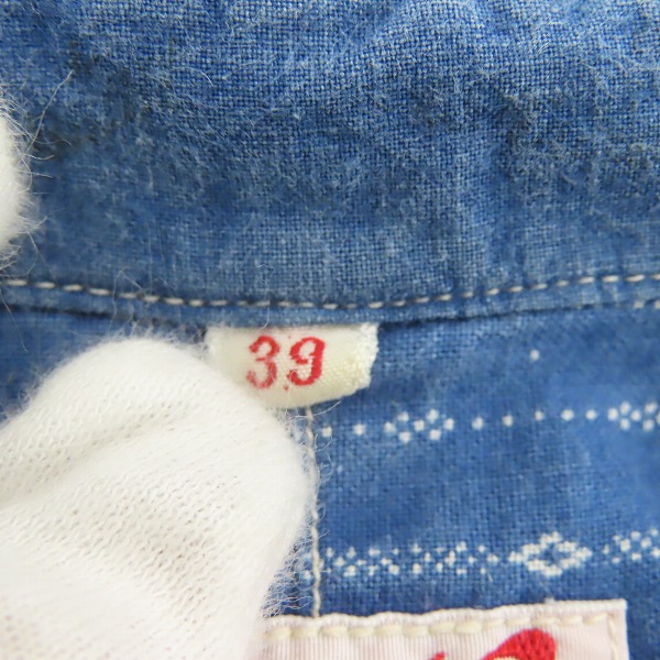 実際に弊社で買取させて頂いたSUGAR CANE×Mister Freedom/シュガーケン×ミスターフリーダム CHEMISE CALICO 長袖シャツ SC25375/39の画像 2枚目