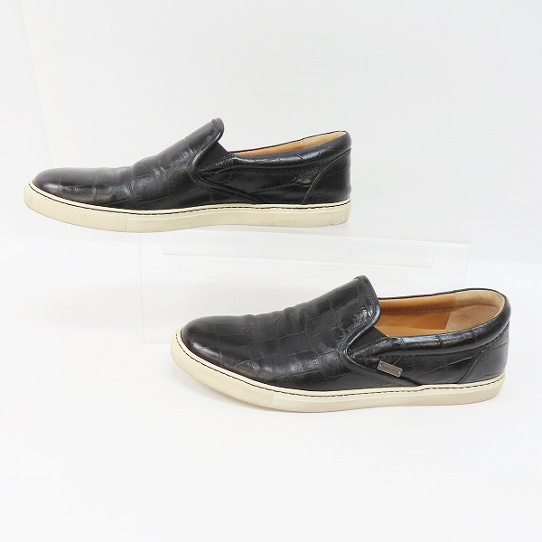 実際に弊社で買取させて頂いたJIMMY CHOO/ジミーチュウ 121BEAUFORT クロコ型押し スリッポン/シューズ /42の画像 3枚目