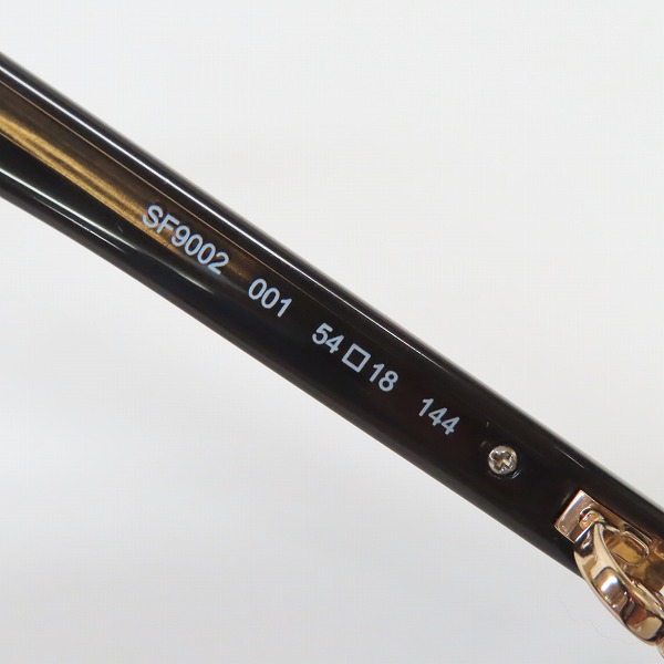 実際に弊社で買取させて頂いた999.9×Salvatore Ferragamo/フォーナインズ×サルヴァトーレフェラガモ 度入り眼鏡/メガネフレーム/アイウェア SF9002 001の画像 7枚目