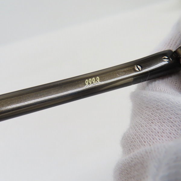 実際に弊社で買取させて頂いた999.9/フォーナインズ 度入り ハーフリム/メタル 眼鏡/メガネフレーム/アイウェアの画像 6枚目