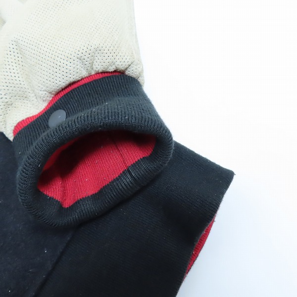 実際に弊社で買取させて頂いたBLVCK SCVLE/ブラックスケール スタジャン 袖パンチング Mの画像 9枚目