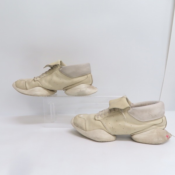 実際に弊社で買取させて頂いた【観賞用】Rick Owens×adidas/リックオウエンス×アディダス ROランナー オフホワイト AQ2826/27の画像 3枚目
