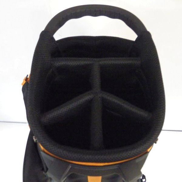 実際に弊社で買取させて頂いたBRIEFING/ブリーフィング CR-4 #02 BRG221D38 9.5型 5分割スタンド式キャディバッグ  ブラックｘオレンジの画像 3枚目