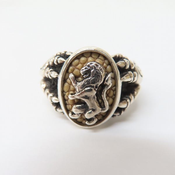 実際に弊社で買取させて頂いたレザーズアンドトレジャーズ スモール スペシャルエディションリング w/ライオン/スティングレイ 22号の画像 1枚目