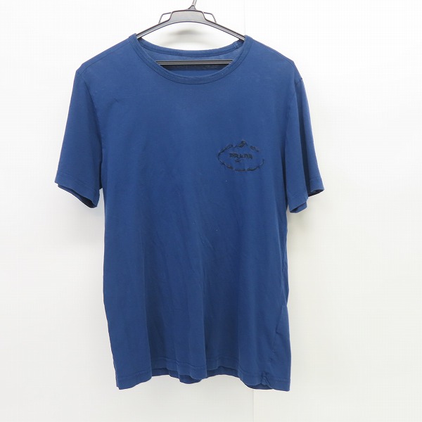 実際に弊社で買取させて頂いたPRADA/プラダ ロゴ 半袖Tシャツ ブルー/L