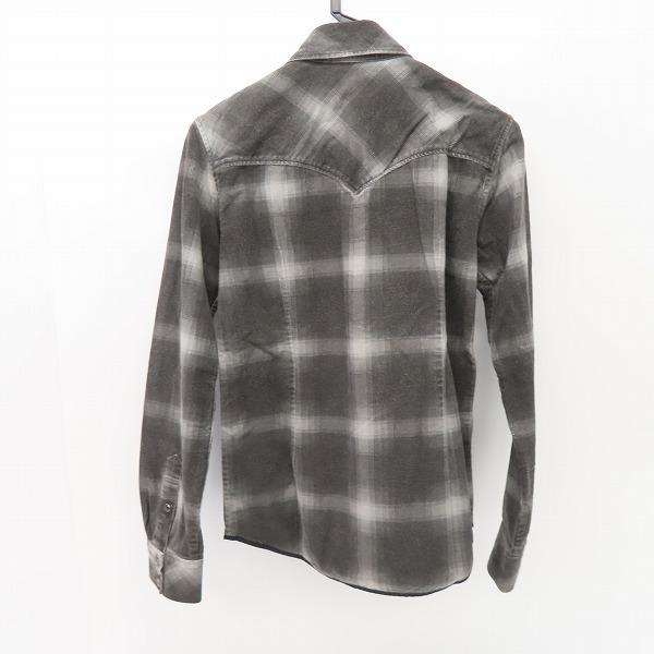実際に弊社で買取させて頂いたNUMBER(N)INE/ナンバーナイン ウエスタン チェックネルシャツ/2の画像 1枚目