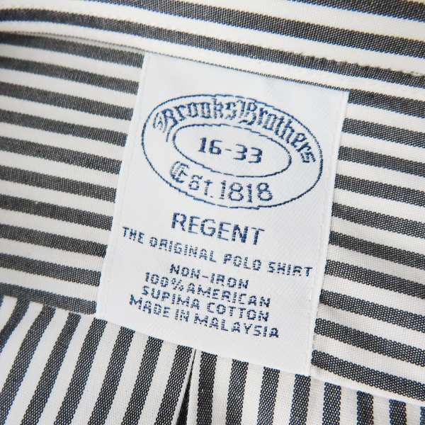 実際に弊社で買取させて頂いた【未使用】Brooks Brothers/ブルックスブラザーズ ストライプ 長袖 ボタンダウンシャツ/16の画像 2枚目