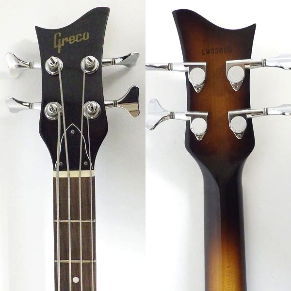 実際に弊社で買取させて頂いた★Greco/グレコ VB-80 S バイオリンベースType 4弦エレキベース 1993年製 ハードケース付 の画像 3枚目