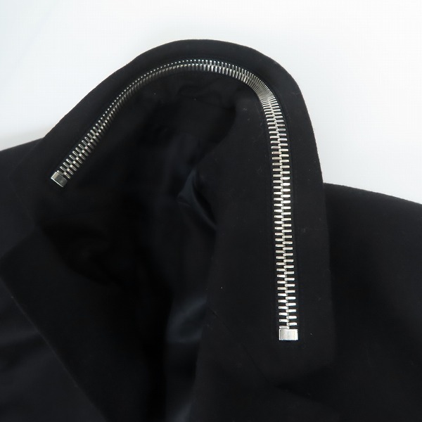 実際に弊社で買取させて頂いたGIVENCHY/ジバンシー 襟ジップ装飾 ウールテーラードジャケット G14F3241-017/50の画像 5枚目