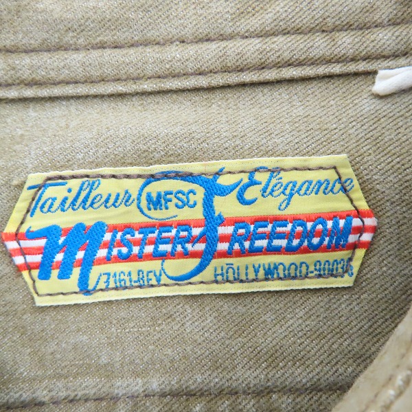 実際に弊社で買取させて頂いたSUGAR CANE×Mister Freedom/シュガーケン×ミスターフリーダム10oz.GB DENIM GARRISON SHIRT/ギャリソンシャツ SC27080/Mの画像 2枚目