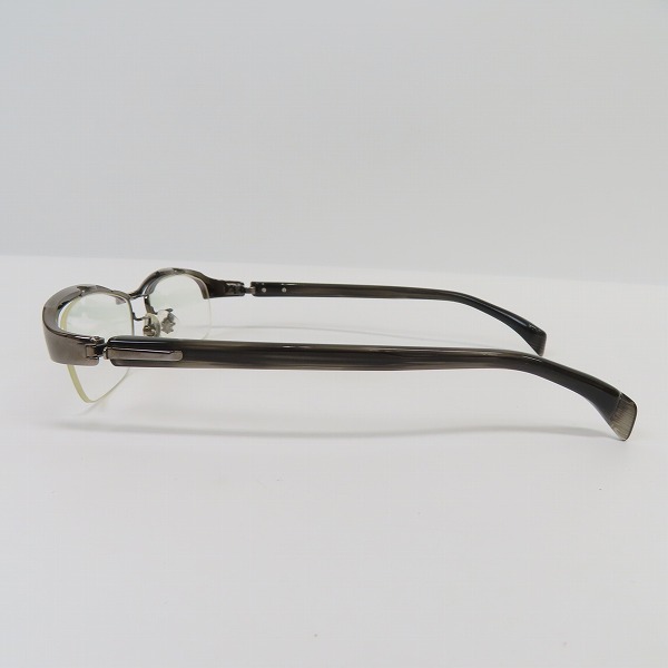 実際に弊社で買取させて頂いた999.9/フォーナインズ 度入り ハーフリム/メタル 眼鏡/メガネフレーム/アイウェアの画像 2枚目