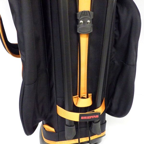 実際に弊社で買取させて頂いたBRIEFING/ブリーフィング CR-4 #02 BRG221D38 9.5型 5分割スタンド式キャディバッグ  ブラックｘオレンジの画像 5枚目