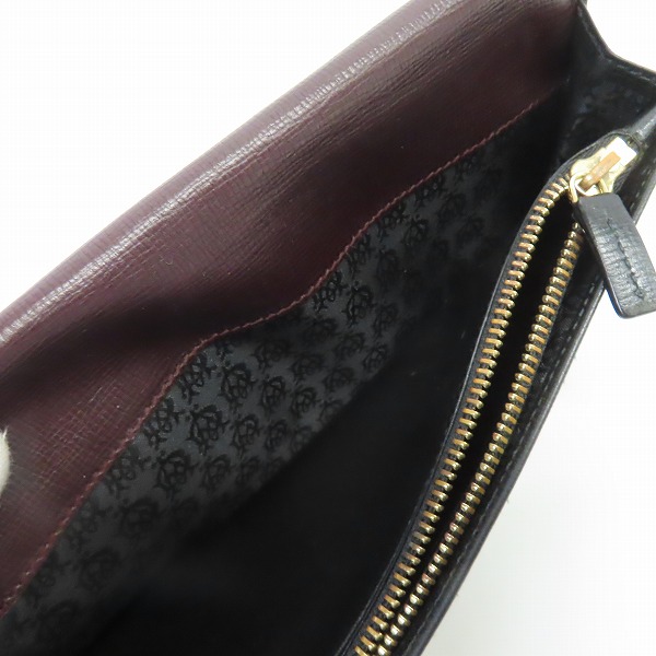 実際に弊社で買取させて頂いたdunhill/ダンヒル レザー ロングウォレット/長財布 ブラックの画像 4枚目