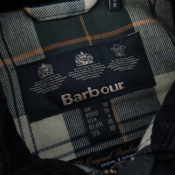 実際に弊社で買取させて頂いたBARBOUR/バブアー BEDALE WAX JACKET/ビデイル ワックスジャケット/2102027/UK10の画像 2枚目